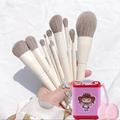 Complete Professional Makeup Brush Set - 10pcs Makeup Brushes Kit Or With 2pcs Finger Powder Puff And 1pcs Mini Electric Makeup Brush Cleaner Makeup Sponge Washing Machine - Perfect Gift For Her!