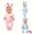 43cm/17inch Cute Jumpsuit Doll Clothes Fit For Doll, Not Include Doll Easter Gift