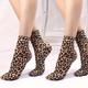 2 Pairs Leopard Print Thin Socks, Lightweight & Soft Short Socks, Women's Stockings & Hosiery