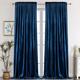 1 Panels Royal Blue Velvet Curtain, Home Decor