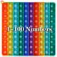 Large P0pp With 1-100 Numbers Toy Game Table, Rainbow Square Dimple Numbers 100 Bubble Math Toys, Exercise Kids Math Thinking, Logic Games, Christmas, Halloween, Thanksgiving Gift