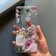 Flower Design Printed Soft Tpu Phone Case For Galaxy A14/a34/a54/a52/a53 5g/a33/a32 5g/a23/a12/a22/a51/a71/a73 Cute Rose Floral Pattern Back Clear Cover For Girls Women