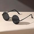 Metal Round Frame Sunglasses For Women Men Vintage Cat Eye Sunglasses Thin Temple Eyewear