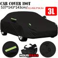 190t High Quality Durable Anti Scratch 3 Layers Car Cover Pvc Cotton Aluminum Sunscreen Waterproof Dustproof Car Covers