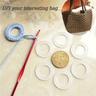 100pcs, Diy Hand-knit Setting Circle, O-shaped Circle, Hook And Loop Circle, Hand-knit Material