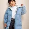 Kid's Hooded Cotton-padded Jacket, Medium Length Warm Zip Up Coat, Boy's Clothes For Winter Outdoor, As Gift