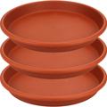 3pcs, Terracotta Plastic Plant Saucer, Plant Tray, Flower Plant Pot Saucer For Indoor And Outdoor