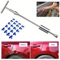 Car Dent Repair Kit, Get Professional Results With Our Metal T-handle Puller And Plastic Glue Tabs! (without Glue Gun)