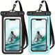 "2 Pieces Universal Waterproof Phone Pouch - Waterproof Case For 14 13 12 11 Pro Max Xs Plus Galaxy Cellphone Up To 7.0"" Waterproof Cellphone Dry Bag Beach Vacation Essentials"