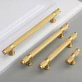 Modern Golden Knurled Brass Cabinet Knobs And Handles - Upgrade Your Kitchen Cupboard And Dresser Drawers!