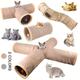 2/3/4 Ways Plush Pet Collapsible Cat Tunnel Cat Play Tunnel Toys Durable Warm Plush Suede Hideaway Pet Crinkle Tunnel