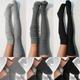 1 Pair Cable Knitted Over Knee Socks, Warm And Stylish Over The Knee Knit Socks For Women, Sexy Fashion Crew Sock, Thermal Winter High Stocks With Thickened Material, Women's Stockings & Hosiery