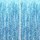 1pc, Wavy Tinsel Foil Streamer Fringe Backdrop Teal Blue Backdrop For Mermaid Birthday, Under The Sea Party, Shark Birthday Decorations (3.2 Ft X 6.6 Ft)