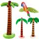 1pc, Tropical Hawaiian Coconut Palm Tree Balloon With Flamingo And Birds - Perfect For Luau Wedding, Summer Beach Birthday Party Decor, And Hawaii Theme Party Supplies