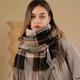 Classic Plaid Large Scarves Thick Coldproof Warm Shawl Elegant British Style Scarf For Women Autumn & Winter