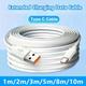 Extra Long Usb Type C Fast Charging Cable For S23 13 Redmi Oppo Phones Charger Usb C Cord For Camera Printer Power Distance Charging Line (can't Data Transfer)