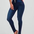 Stretchy High-rise Skinny Jeans, Slim Fit Curve Sculpting High Waist Jean Pants, Women's Clothing & Denim