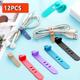 12pcs Silicone Tie Data Cable Storage Earphone Cable Organizer Winder Anti-lost Fastener Data Cable Bundle Strap