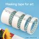 1pc 0.39in/0.59in/0.79in/1.18in*787.4in White Washi Tape, Writable Art Painting Diy Tape, Suitable For Art Learning, Painting, Office Masking, Seam Art