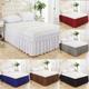 1pc Pure Color Elastic Bed Skirt, Bed Skirt Soft Bedding Supplies, Lotus Leaf Edge Bed Skirt, Comfortable Skin-friendly Durable Bed Skirt For Bedroom Guest Room