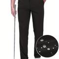 Men's Solid Golf Pants, Men's Lightweight Slim-fit Casual Pants With Pockets, Men's Bottoms For Sports