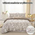 3pcs Duvet Cover Set (1*duvet Cover + 2*pillowcase, Without Core), Elegant Leaf Print All Season Bedding Set, Soft Comfortable Duvet Cover, For Bedroom, Guest Room Ramadan