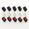10pcs Spst Snap-in On-off 2 Pin Rocker Switch - Perfect For Cars, Boats & Household Appliances!