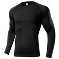 Men's Workout Shirt, Active High Stretch Breathable Moisture Wicking Base Layer Quick Dry Sports Shirt For Outdoor Gym Running Fitness