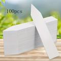 100pcs White Plastic Waterproof Plant Labels: Perfect For Nursery Stakes & Pot Markers, Outdoor Garden Plant Tags, Waterproof Tags, Plastic Reusable Plant Labels Hanging Marking Tags