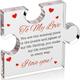 1pc Acrylic Plaque,i Love You For Her, Him - To My Love Acrylic Block Puzzle - I Love You Women - Birthday, Anniversary, Valentine's Gift For Husband, Wife, Boyfriend, Girlfriend,thanksgiving