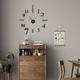 1pc Wall Clock Sticker, Mute Decorative Punch-free Wall Clock, Nordic Luminous Hanging Clock For Living Rooms, Wall Clock