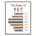 1pc The Power Of Yet Print Therapy Office Decor Poster Room Wall Decor Boho Classroom Growth Mindset Mental Health Poster Classroom Decor School Counselor Power Of Now 8x10 Inch Unframed