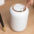 1pc 3/9.5l Deodorant Trash Can With Lid, Simple Stylish Plastic Can For Kitchen, Living Room, Bathroom, Mini Study Dresser Desktop, Office Accessories For Kitchen Bathroom Bedroom, Car Accessories