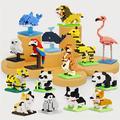 Micro Particle Building Blocks, Animal Lion, Tiger, Penguin, Panda, Children's Educational Assembly Assembly Toys