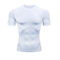 Men's Tight Short Sleeve Tops Outdoor Running Basketball Fitness Training Sports Men's Quick-drying Base Shirt Crew Neck T-shirt