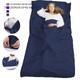 1pc Travel Sleeping Bag, Portable Outdoor Camping Sleeping Bag, Pure Cotton Inner Sleeping Bag