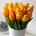 10 Pcs Real Touch Tulip Flower Bouquets - Pu Holland Mini Tulip Flowers For Weddings, Home Decor, And Party Events