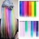 Colorful Clip In Straight Synthetic Hair Extensions Party Highlights Clip In Hair Extensions Hair Pieces Hair Accessories For Halloween Role Playing Hair Clips Hair Accessories
