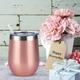 12 Oz Wine Tumbler: Keep Your Drinks Hot Or Cold For Hours With Vacuum Insulated Stainless Steel!