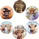 6pcs, Heat Insulation Coaster Anti-scalding Dining Table Coaster Painted Highland Cow Pattern Coaster, Drink Coaster, Non-slip Coaster Suitable For New Year Gifts