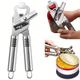 1pc, Can Openers, Multifunctional Stainless Steel Jar Opener For Seniors, Weak Hands, Multi Functional Manual Can Opener For Home, Kitchen, Restaurant, Kitchen Accessaries