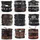 6pc Hot Selling Vintage Pu Leather Bracelet For Men Braided Multi-layer Jewelry Bracelet For Men Casual Party Wear