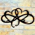 1pc Infinity Double Heart Steel Wall Decor, Infinity Sign Wall Decor, Metal Infinity Heart Art Sculptures, Infinity Heart Metal Wall Art Decor, Halloween Room Decor Gothic