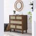 Bay Isle Home™ Amenah Storage Dresser Cabinet for Bedroom w/ 3 Drawer Organizers, Chest of Drawers for Closet Wood in Brown/Green | Wayfair