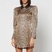 Whiskey Leopard-Print Satin Mini Dress