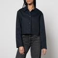 Embroidered Cotton-Twill Cropped Jacket