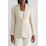 Tweed Single-button Blazer