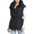 Rayla Belted Hooded Water Repellent 750 Fill Power Down Vest