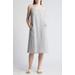 Square Neck Organic Linen Midi Shift Dress