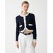 Cropped Sweater Lady Jacket With Contrast Trim